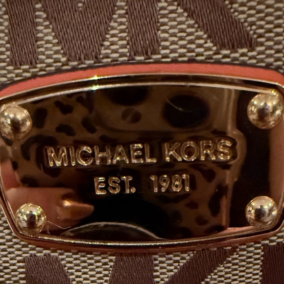 Michael Kors Brown and Orange Signature Flight Crossbody Bag - Picture 2 of 15